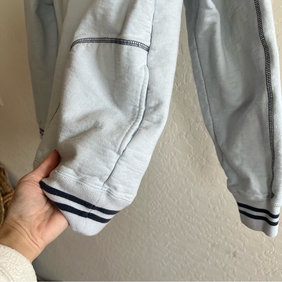 Supreme Contrast Ice Blue two tone Embroidered Hoodie - Picture 8 of 13